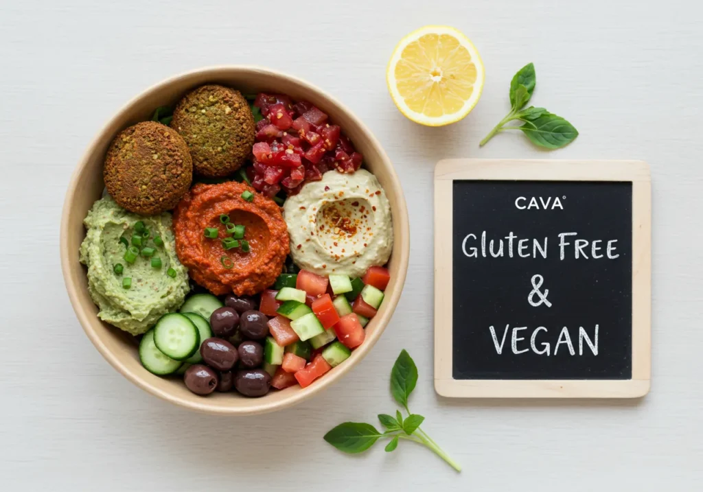 Gluten-free and vegan options on the Cava menu in Washington DC